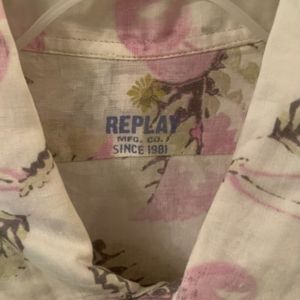 Men's classic shirt with print REPLAY size XXL
